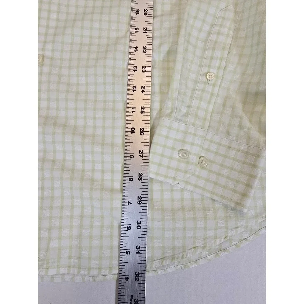 Banana Republic Slim Fit Button Down Shirt Green‎ Checkered XL